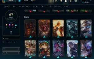 Conta Lol Full Acesso - Lvl 251 - 67 Skins - 130+ Campeões