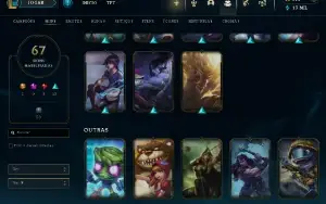 Conta Lol Full Acesso - Lvl 251 - 67 Skins - 130+ Campeões