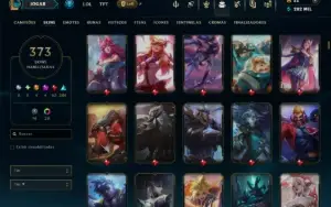 Ouro 1 com TODOS os Champs e 373 Skins ( MONO SUP )