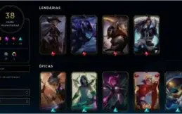 CONTA LOL / LVL 121/ 38 FREE SKINS/ B4 RANKED/ DESAPEGO