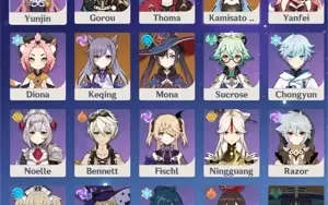 Conta AR21 com Ayaka, Mona e Keqing