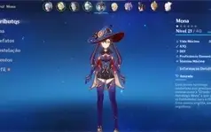 Conta AR21 com Ayaka, Mona e Keqing
