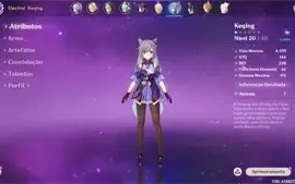 Conta AR21 com Ayaka, Mona e Keqing