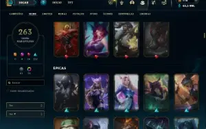 Esmeralda 2 com TODOS os champs e 264 Skins ( MID / TOP )