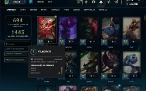 Esmeralda 2 com TODOS os champs e 264 Skins ( MID / TOP )