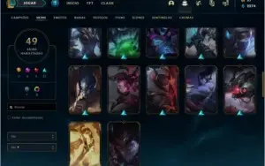 Conta D1 sem md10 feita, 135 champs 49 skins