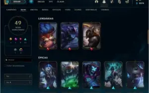 Conta D1 sem md10 feita, 135 champs 49 skins