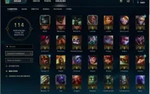 Platina V na Flex / Prata 1 SoloQ ~ 55 campeões ~ 9 skins