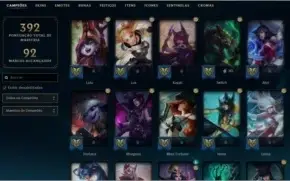 CONTA LOL PLAT / LVL 270 / 200SKINS / FALTANDO 22 CHAMPS