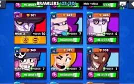 Conta brawn stars 12.3 k troféus, 12 skins