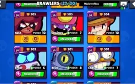 Conta brawn stars 12.3 k troféus, 12 skins