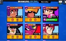 Conta brawn stars 12.3 k troféus, 12 skins