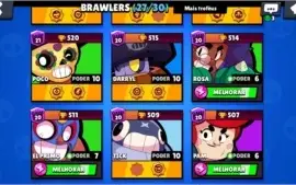 Conta brawn stars 12.3 k troféus, 12 skins