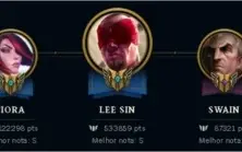 Conta Lv 57 Ouro IV diversas skins