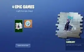 Bundle Galaxy Lhama Spray Fortnite + 1000 V-Bucks (Código)