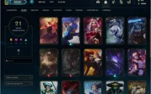 CONTA LOL DIAMANTE 4 21 SKINS 73 CHAMPS 17 BAUS NO ESPOLIO