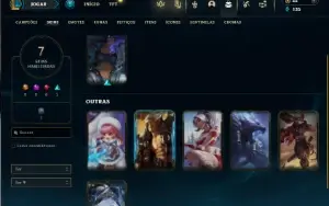 Platina 2 com 30 Champs e 7 Skins + 1 Fragmento