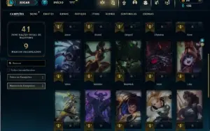 Platina 2 com 30 Champs e 7 Skins + 1 Fragmento