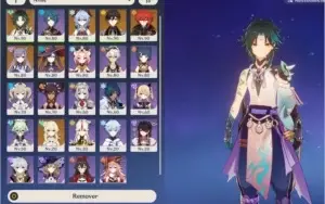 conta genshin impact ar 55 xiao ganyu diluc zhongli