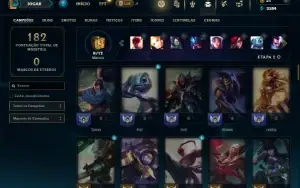 Unranked com 80 Champs e 29 Skins