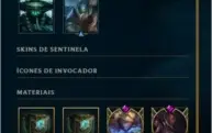 CONTA LOL LVL30 COM SKINS E ICONES RAROS