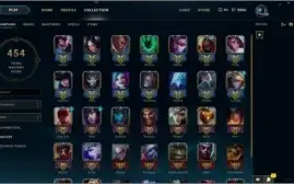 Conta de LoL Platina V com muitas skins e ícones