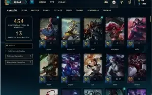 Conta bronze 1 com 146 Champs e 109 Skins + 4 Vitoriosas