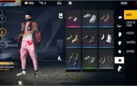 (FREE FIRE) Vendo conta com 5 passes e muitas skins
