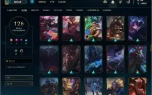 Conta ouro 4 com 155 Champs e 126 Skins