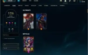 Conta ouro 4 com 155 Champs e 126 Skins