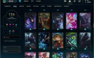 Conta ouro 4 com 155 Champs e 126 Skins