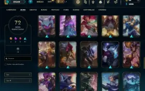 Unranked com 90 Champs e 72 Skins ( MAIN ADC )