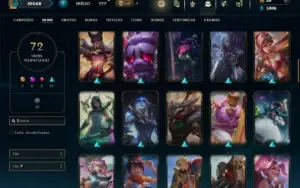 Unranked com 90 Champs e 72 Skins ( MAIN ADC )