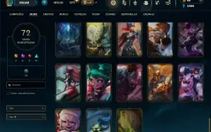 Unranked com 90 Champs e 72 Skins ( MAIN ADC )