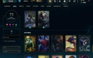 Unranked com 90 Champs e 72 Skins ( MAIN ADC )