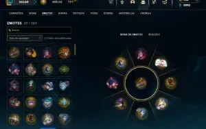 Platina 3 com 35 Champs e 21 Skins + 2 Fragmentos de skins