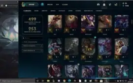 Conta de League of Legends a venda