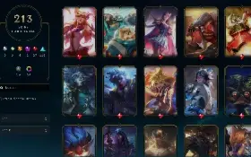Conta League of Legends LVL 414, 213 skins (c/ skins ultimat
