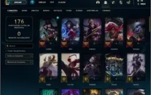 Conta bronze 4 com 60 champs e 46 skins + 2 Ultimates
