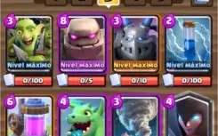 Clash Royale 4.9k trofeus - Nv12 - Deck golem 5 carta full
