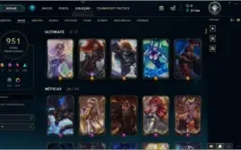 Conta League of Legends, Level 407, 951 skins, Diamante 2
