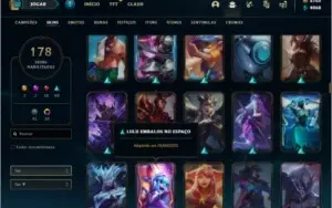 Conta Platina 2 com 2700RP, 178 skins e 100 champs