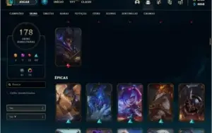Conta Platina 2 com 2700RP, 178 skins e 100 champs