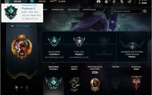 Conta Platina 2 com 2700RP, 178 skins e 100 champs
