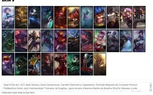 Conta unranked com 50 Champs e 31 Skins + 600 RP