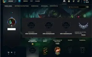 Conta unranked com 50 Champs e 31 Skins + 600 RP