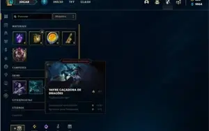 Conta unranked com 50 Champs e 31 Skins + 600 RP
