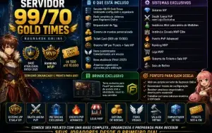 Servidor rAthena Pré Configurado LvL 99/70 Gold Times