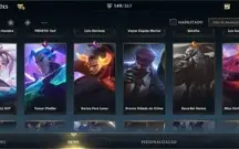 Conta Wild Rift com 151 Skins, 45 no lol, E valorant