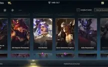 Conta Wild Rift com 151 Skins, 45 no lol, E valorant